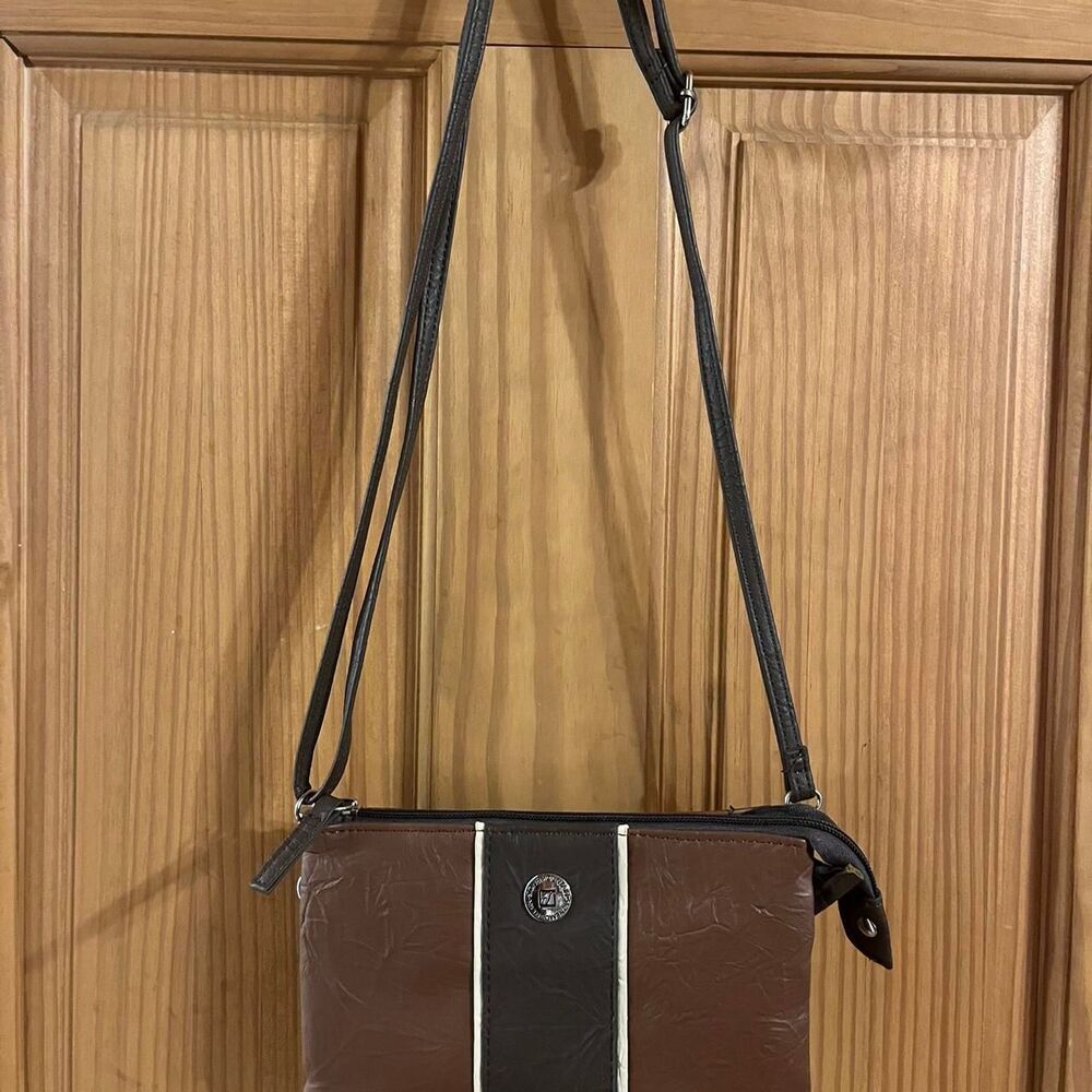 Stone-mountain Women's Brown and Black Crossbody Bag